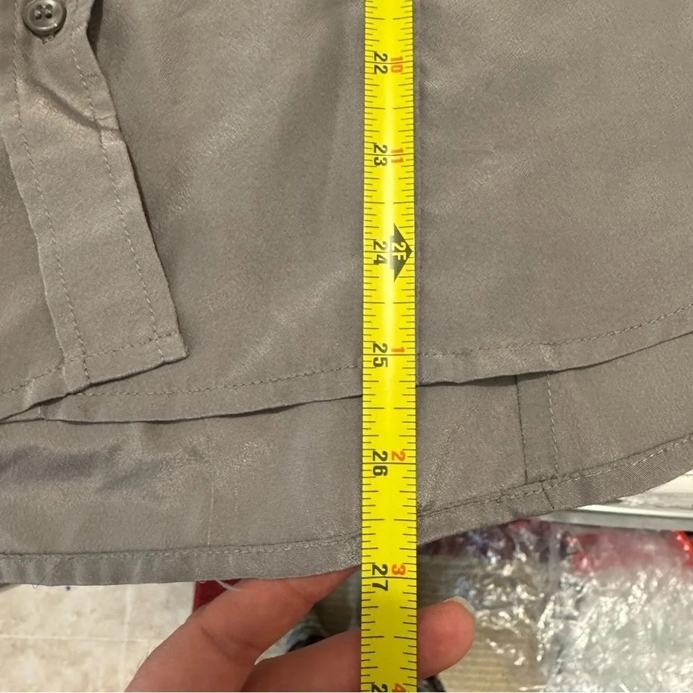 Women’s Top Pendleton Gray Metalic Shirt Button Down size 12 - Picture 13 of 14